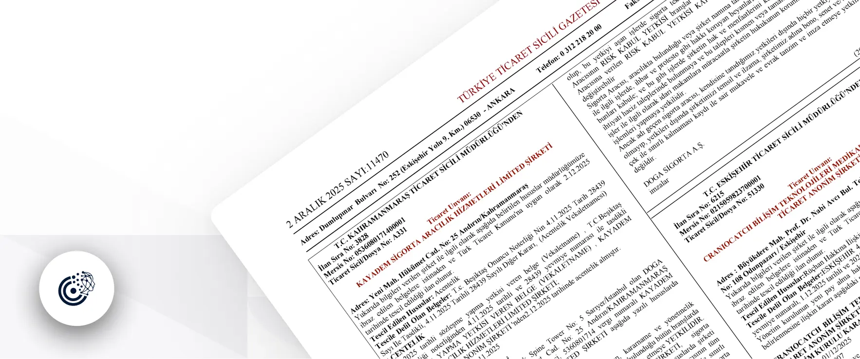 2 Aralık Ticaret Sicil Gazetesi: CranioCatch Sermaye Artırımı